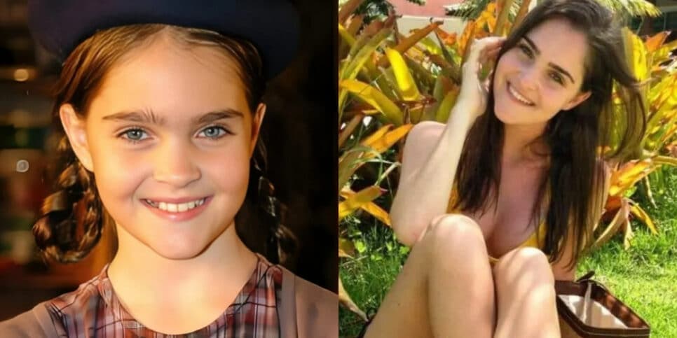 Atriz mirim de Alma Gêmea, Caroline Smith, a Ritinha (Foto: Reprodução/ Montagem TV Foco)