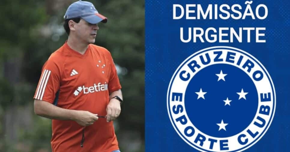 ADEUS: Demissão relâmpago de Diniz é cravada no Cruzeiro neste sábado (23)