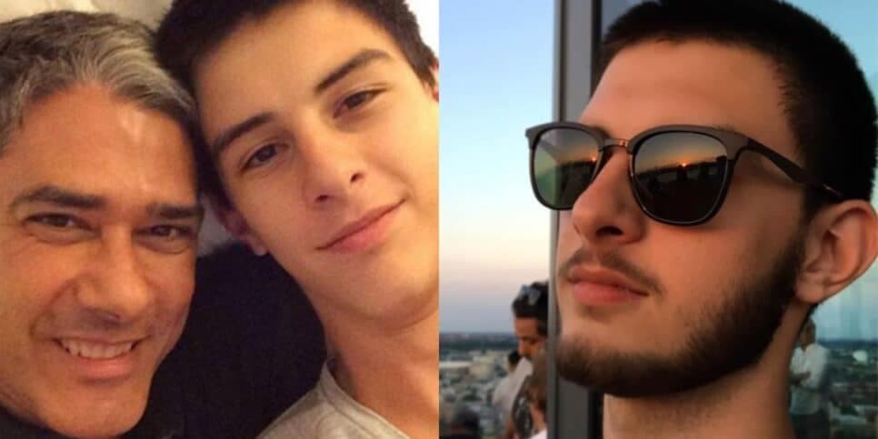 Discreto, longe dos pais e vivendo namoro sigiloso: Filho de William Bonner, aos 27 anos, tem foto rara exposta