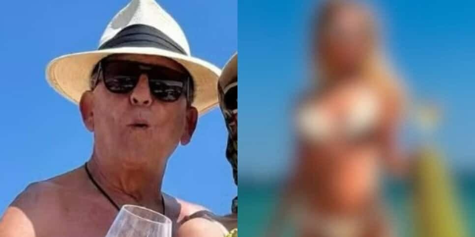 Loira de olho azul: Respire fundo antes de ver a esposa novinha de Galvão Bueno
