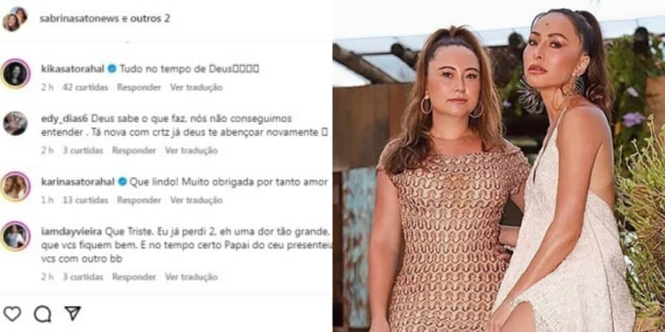 A famosa apresentadora da Globo, Sabrina Sato recebe apoio de Karina, sua irmã (Foto: Reprodução/Montagem) A famosa apresentadora da Globo, Sabrina Sato recebe apoio de Karina, sua irmã (Foto: Reprodução/Montagem)