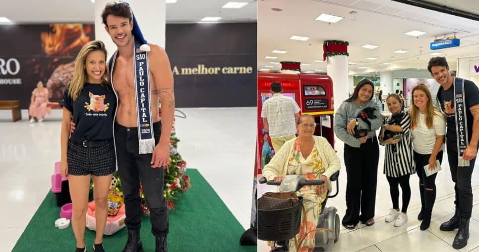 Mister São Paulo, Jackson Caetano participa de evento de adoção de animais com o Instituto Luisa Mell