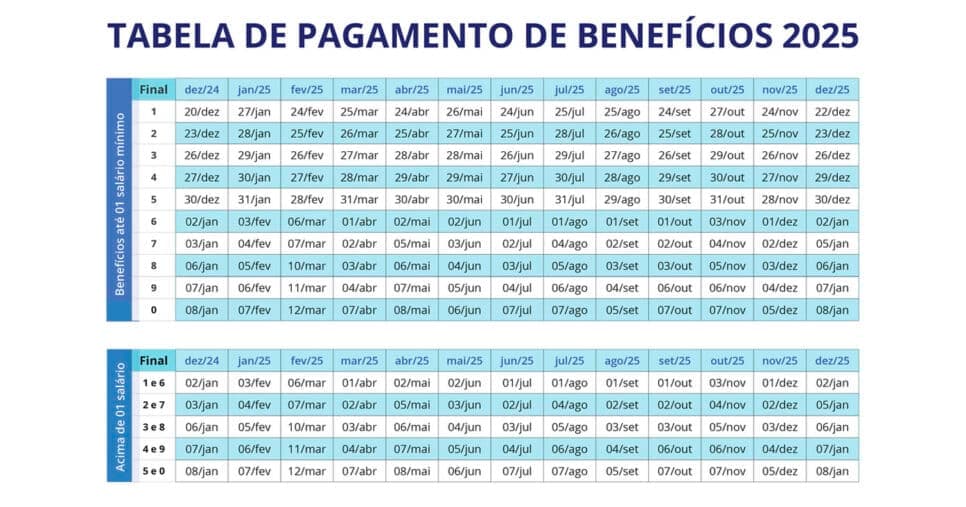 Pagamentos INSS 2025 (Foto: Reprodução - GOV)