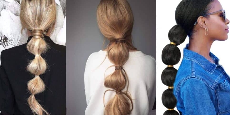 Rabo de cabelo bolha (Foto Reprodução/Montagem/Lennita/Tv Foco/Pinterest)