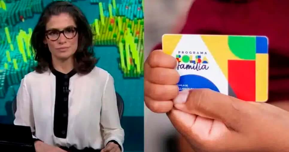 Substituta de Renata Vasconcellos para JN com anúncio de Haddad com 2 alertas a beneficiários do Bolsa Família