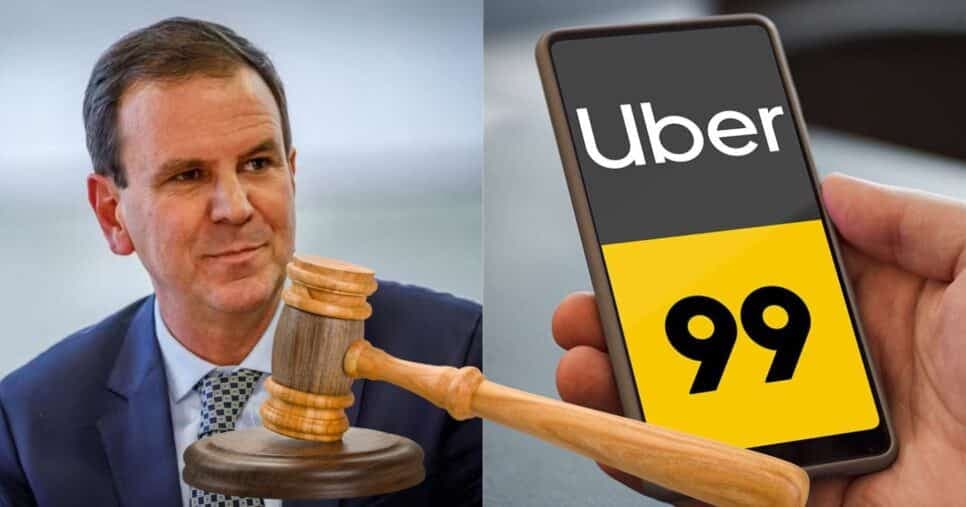 Eduardo Paes ciente: Lei em vigor crava proibição a motoristas da Uber e 99 no RJ hoje(16)
