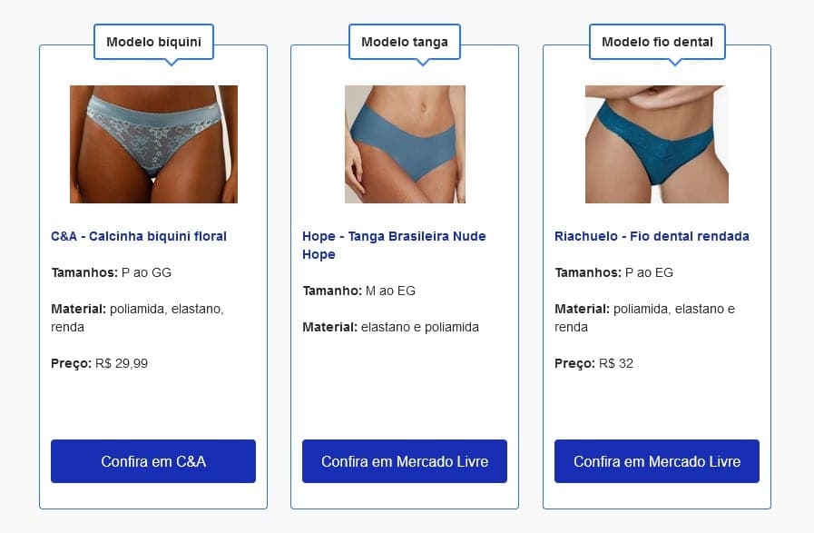 Azul (Foto: Reprodução / Google Shopping)
