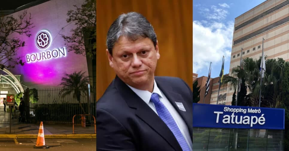 Tarcísio ciente: Lei em vigor nos shoppings de SP traz proibição que atinge o Bourbon, Tatuapé e mais