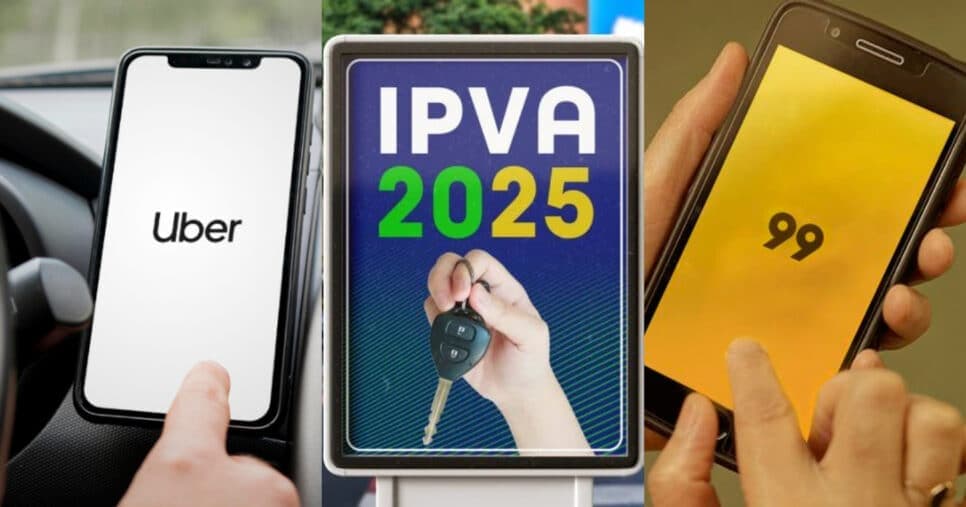 Fim do IPVA em 2025: Isenção do imposto é garantido à lista de motoristas da Uber e 99 por lei