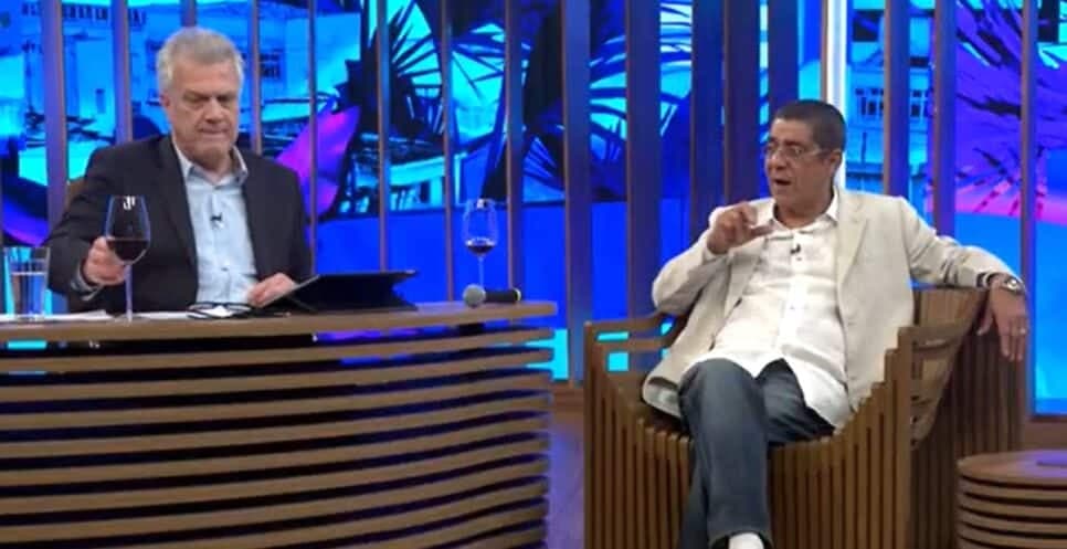 Sambista causou polêmica em relato e levantou risos na plateia do Conversa com Bial (Foto: Reprodução/ Globoplay)