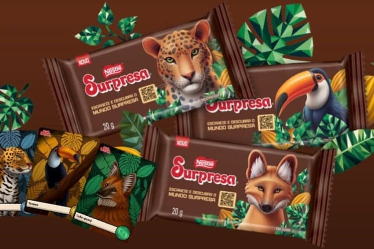 Chocolate Surpresa retorna ao mercado com nova proposta nostálgica 
                           Crédito: divulgação / Nestlé
  