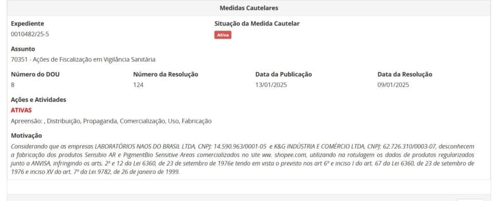 Resolução da ANVISA PT 2 (Foto Reprodução/ANVISA)