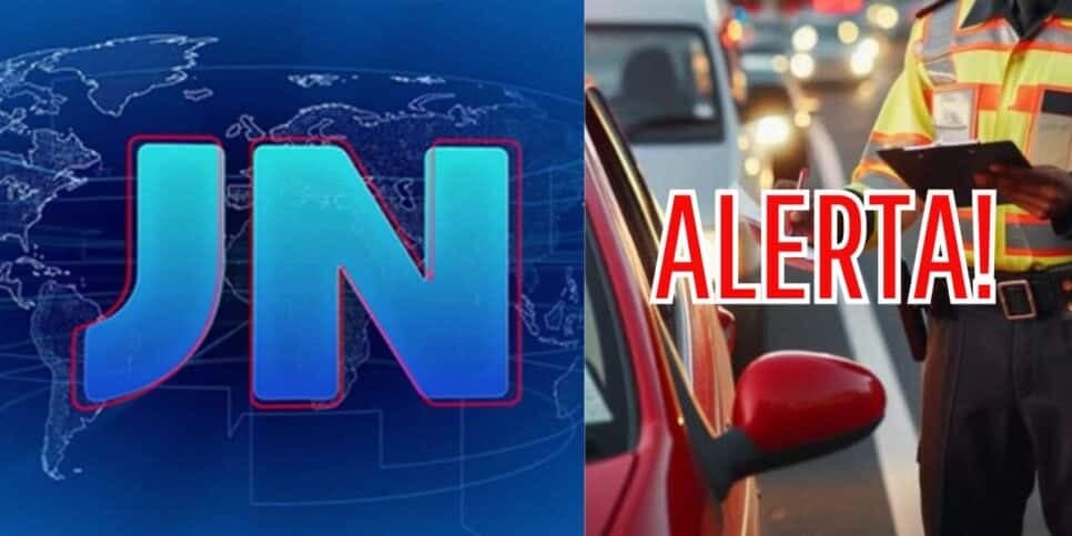 Multa severa: Substituto de Bonner para JN com lei de trânsito em vigor e condenação à lista de motoristas