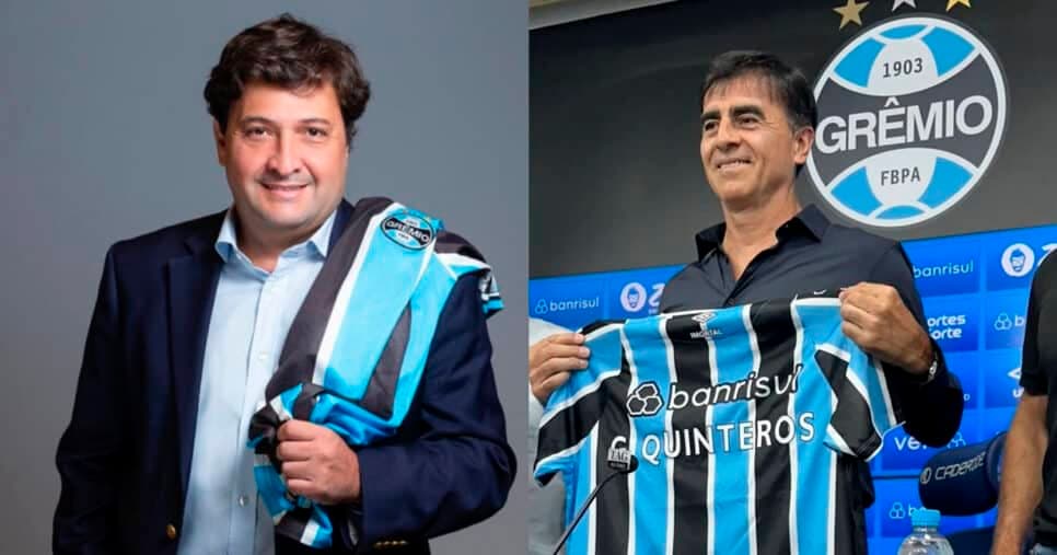 Grêmio - Guerra (Foto: Divulgação) e Quinteros ( Foto: @Gremio / X)