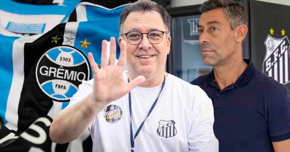 Rasteira no Grêmio: Teixeira libera PIX e está prestes a contratar craque de R$ 21M para Caixinha no Santos