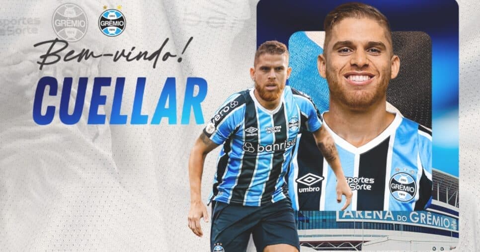 Gustavo Cuellar chega ao Grêmio (Foto: Divulgação)
