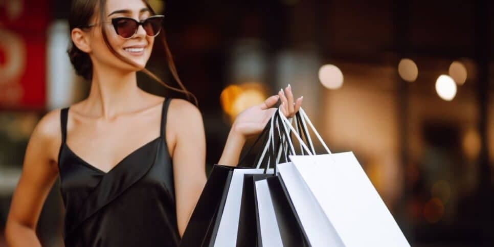 Mulher fazendo compras (Foto: Canva)