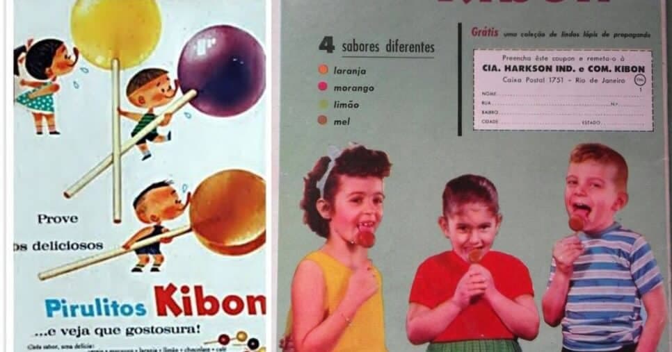 Pirulitos Kibon (Foto Reprodução/Montagem/Pinterest)