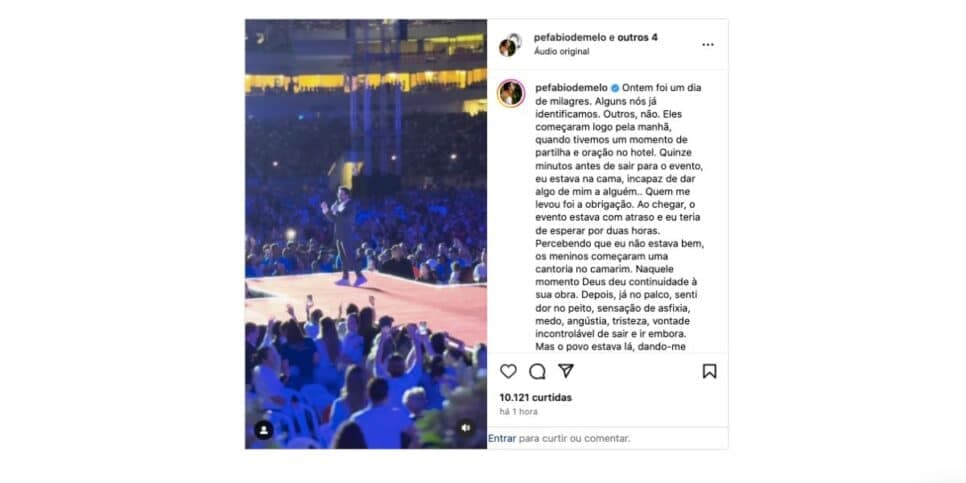 Postagem de Padre Fábio de Melo (Foto: Reprodução / Instagram) 