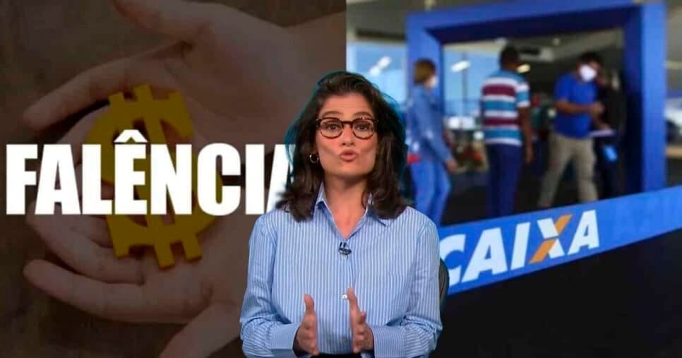 300 bilhões em dívidas: Renata paralisa JN com falência de empresa tão gigante como a Caixa