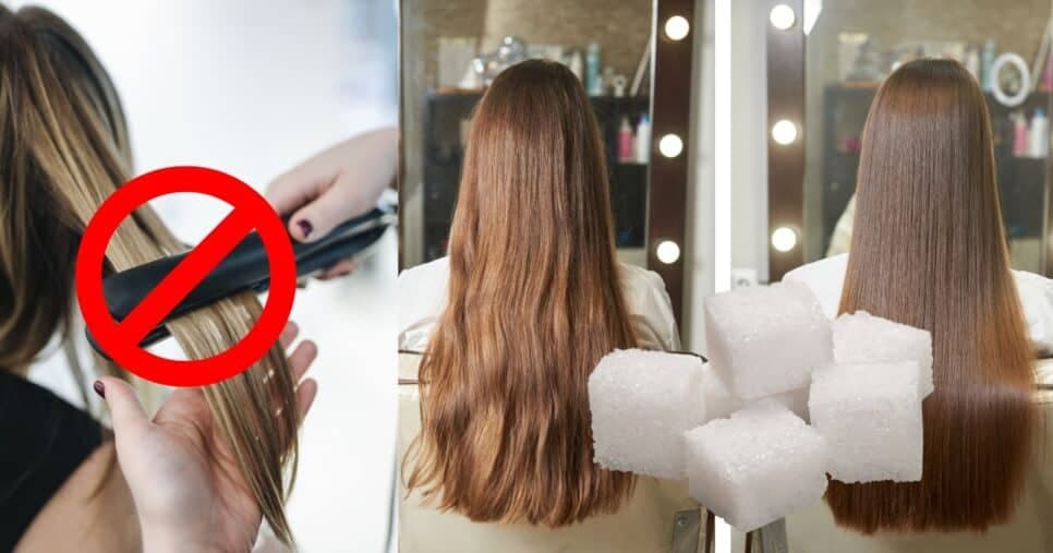 É o fim da progressiva: Mistura natural com açúcar +2 ingredientes alisa da raiz as pontas do cabelo na mesma hora