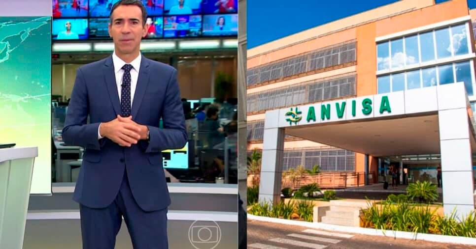 O anúncio de Tralli ao paralisar jornal na Globo com proibição da Anvisa contra produto n°1 no Brasil