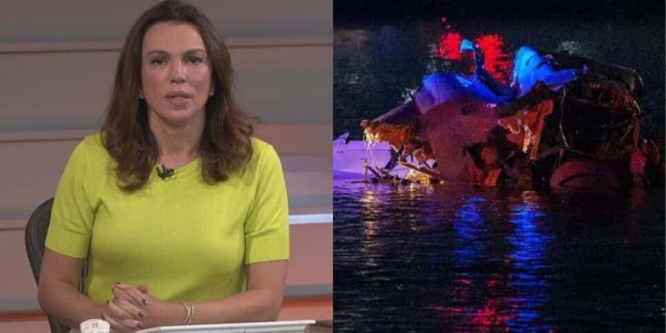 "Nesta madrugada": Ana Paula Araújo interrompe Globo às pressas com tragédia em queda de avião e luto