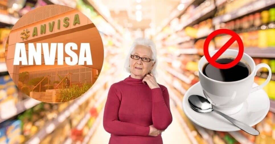 Anvisa, idosa, mercado e café (Foto: Reprodução / Canva / Montagem TV Foco)