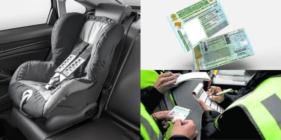 Lei das cadeirinhas traz multa e pontos na CNH a motoristas (Reprodução: Montagem TV Foco)