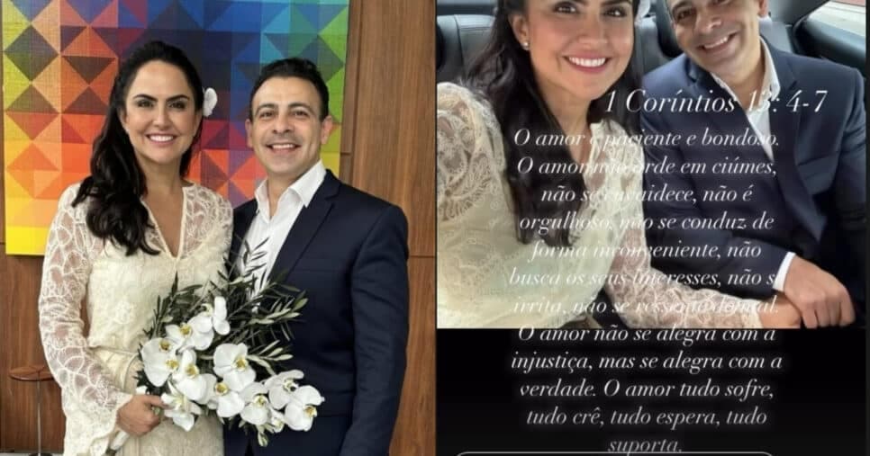 Carla Cecato e marido (Foto: Instagram/Montagem TV Foco)
