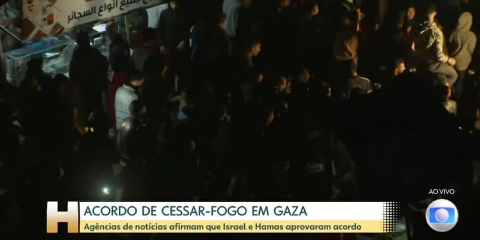Cessar-fogo entre Israel e o Hamas (Foto: Reprodução / Globo)