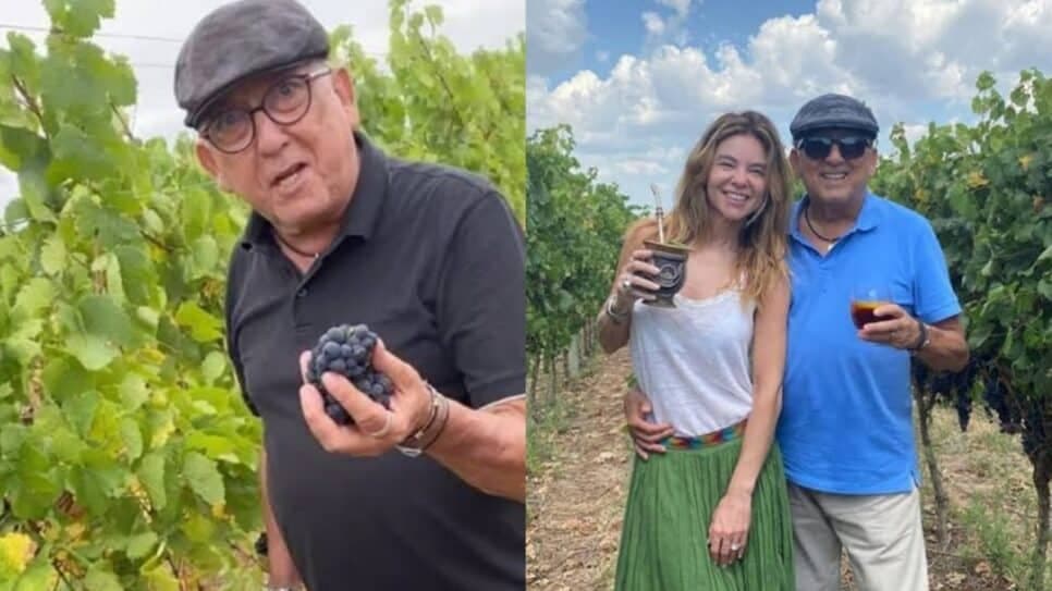 Ex-narrador da Globo mostrou sua vinícola nas redes sociais (Fotos: Reprodução/ Internet/ Instagram/ Montagem)