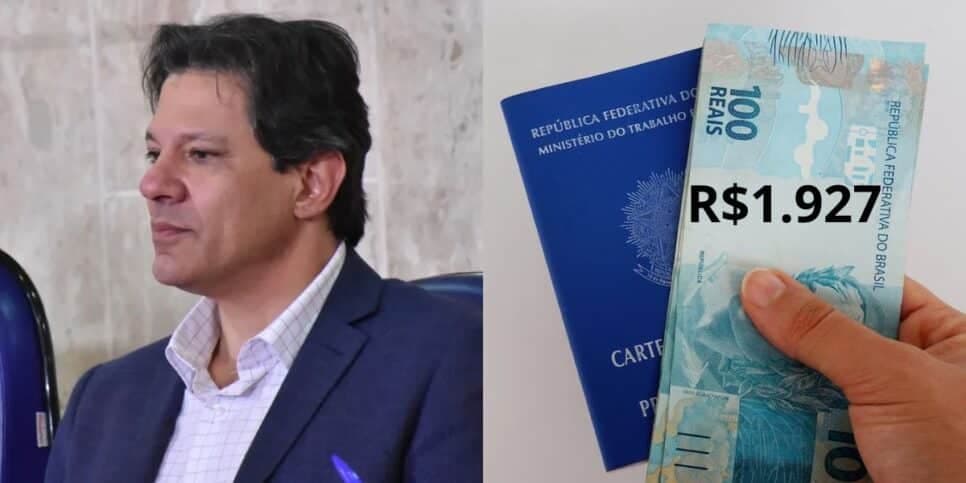 Haddad ciente: Governo bate o martelo e define salário mínimo de R$1.927 à lista de CLTs em 2025