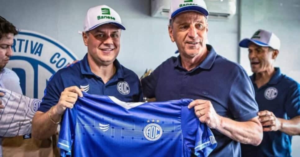 Rodolfo Landim e o presidente do Confiança - (Foto: Internet)