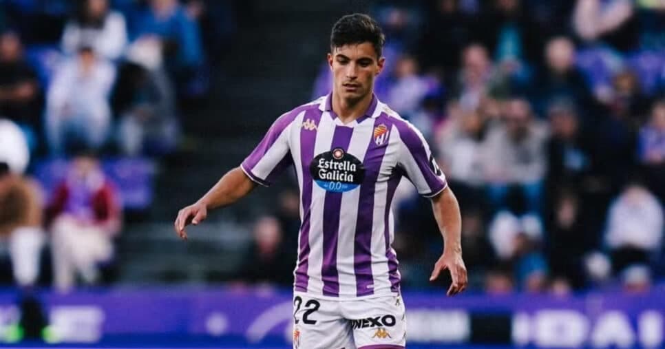Lucas Rosa, lateral do Real Valladolid, interessa ao São Paulo — Foto: Divulgação/Real Valladolid C.F. S.A.D

