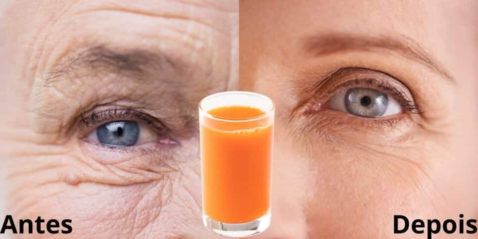 Adeus, rugas: Suco natural com cenoura e +3 ingredientes traz pele lisa igual bebê para as mulheres 55+