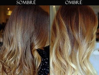 Diferença de sombré para ombré hair (Foto Reprodução/Montagem/YT)