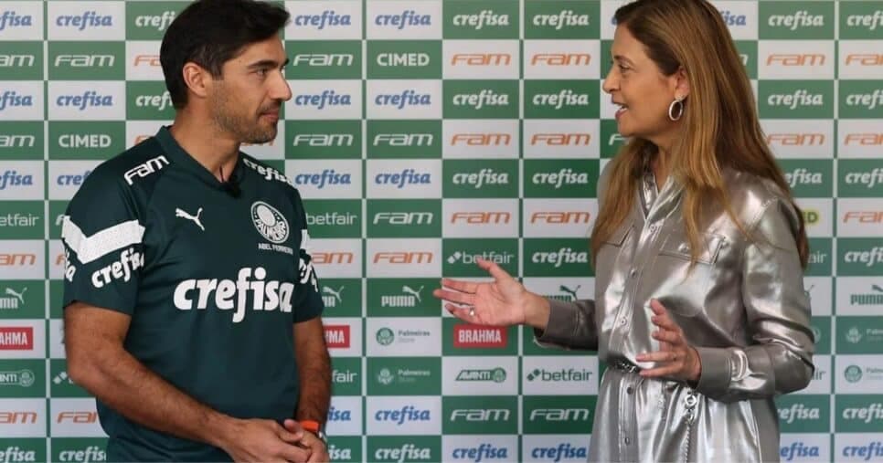 Abel Ferreira e Leila Pereira (Foto: Divulgação)