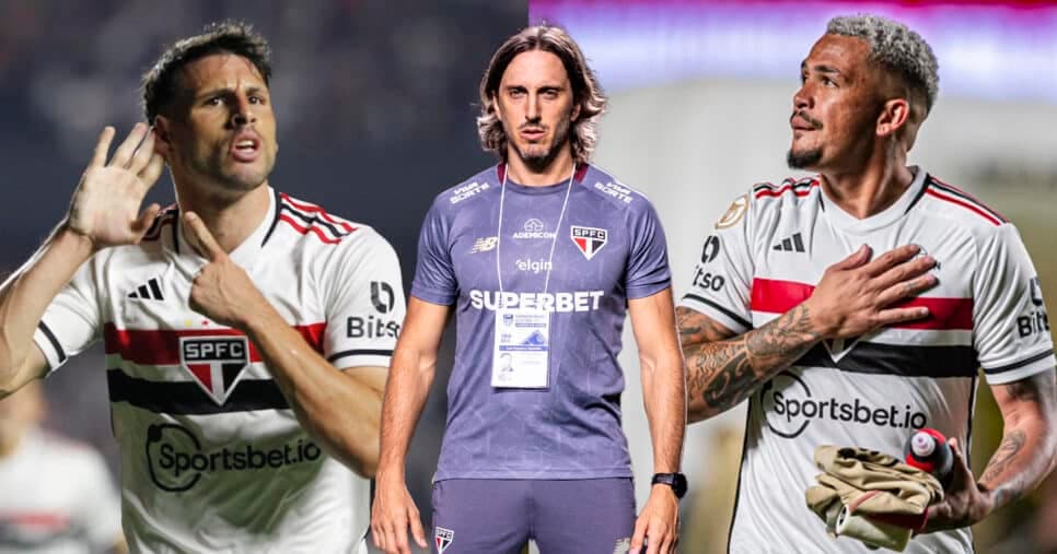 Luciano, Calleri e +3 estão FORA: Zubeldía sofre debandada de 5 craques no São Paulo e fica aos prantos em 2025