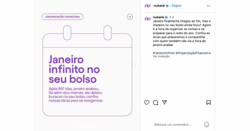 Comunicado do banco (Reprodução/Instagram)