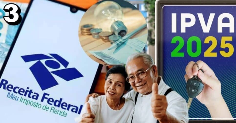 Imposto de Renda, IPVA e conta de luz: Pacotão com 3 isenções chegam voando a idosos 60+ em 2025