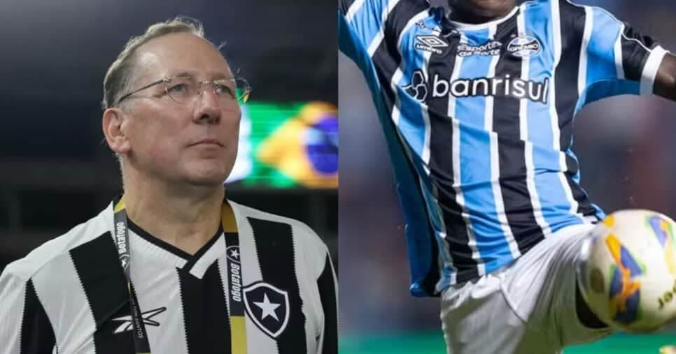 R$12M: Textor passa a perna em Quinteros para ter craque do Grêmio no Botafogo em 2025
