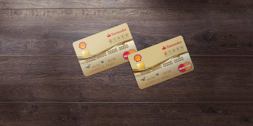 Cartão do Santander em parceria com a Shell (Reprodução: Internet)