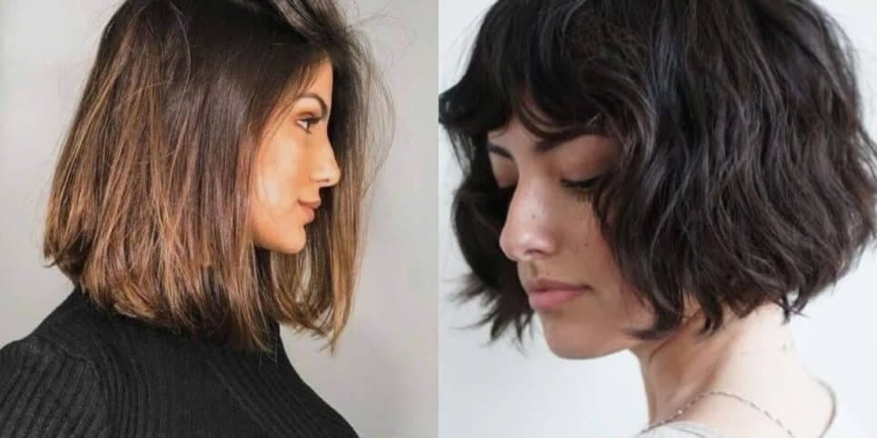 Corte de cabelo Clavicut e French Bob (Reprodução: Montagem TV Foco)