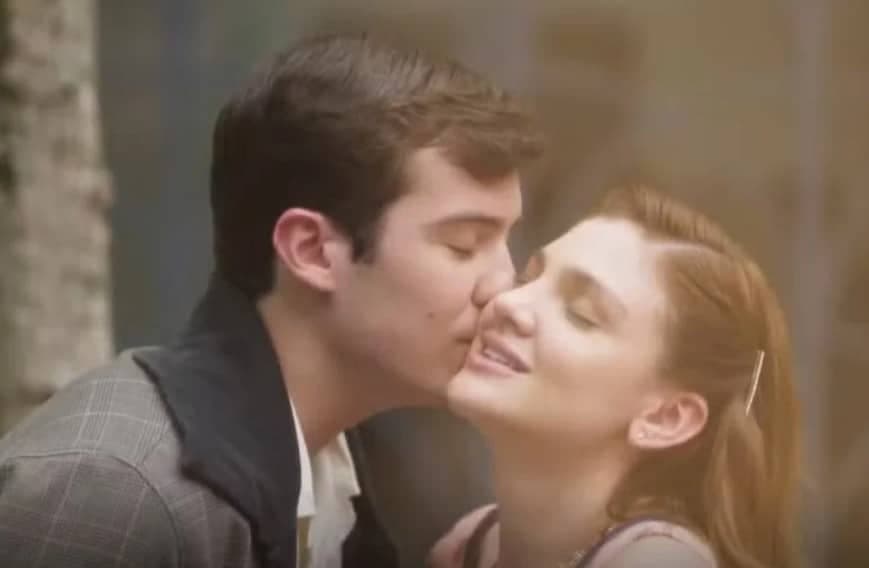 Edu (Caio Manhente) e Celeste (Debora Ozório) em cena de Garota do Momento (Foto: Reprodução / Globo)