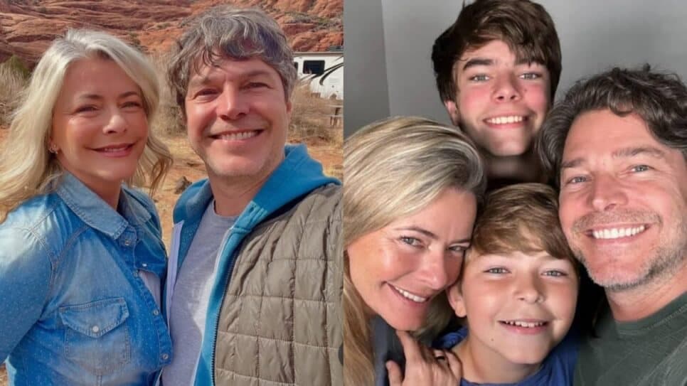 Ator em registros recentes com mulher e filhos (Fotos: Reprodução/ Instagram/ Montagem)