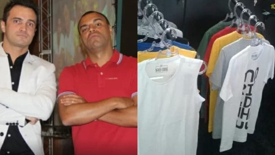 O ex-jogador com ex-sócio Falcão (Fotos: Reprodução/ Internet/ Montagem)