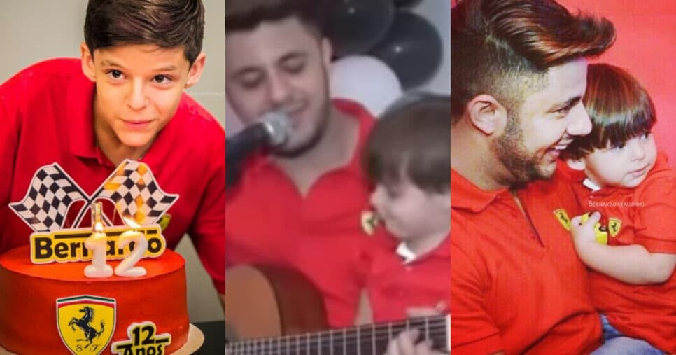 Com 13 anos, filho de Cristiano Araújo surge gigante em foto inédita e semelhança choca: "A cara do pai"