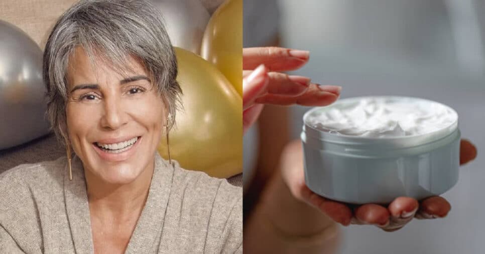 Adeus, botox: Mistura de Glória Pires traz hidratação potente ao grisalho e rejuvenesce 30 anos da pele