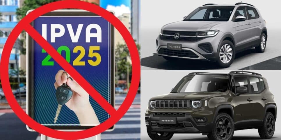 T-Cross, Renegade e +2: Isenção do IPVA é garantida em 4 SUVs aclamados à lista de CPFs em apenas 6 passos